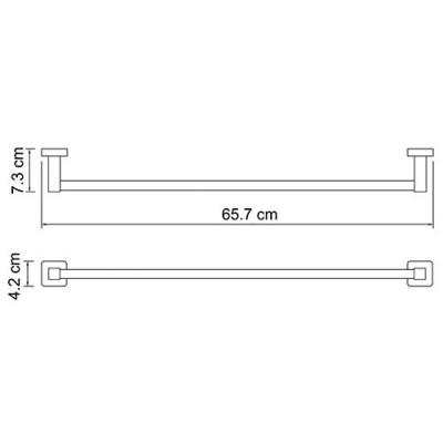 Держатель полотенец хром WasserKraft Dill K-3930
