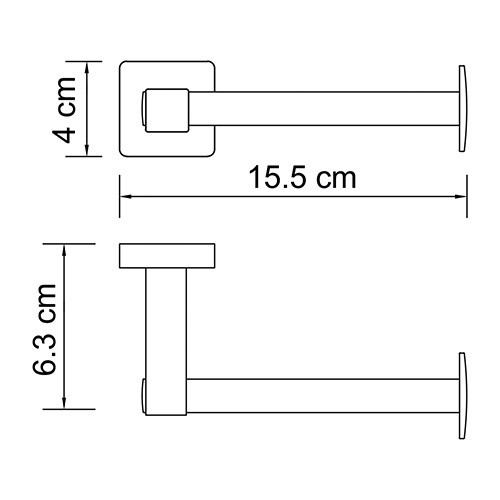 Держатель туалетной бумаги хром WasserKraft Dill K-3996