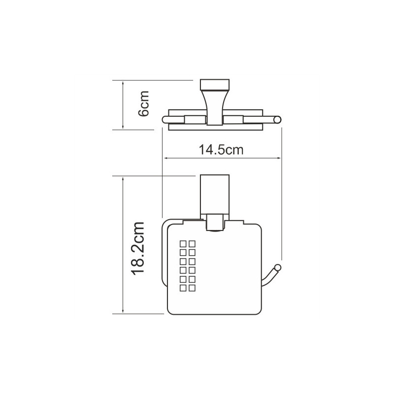 Держатель туалетной бумаги хром WasserKraft Lopau K-6025