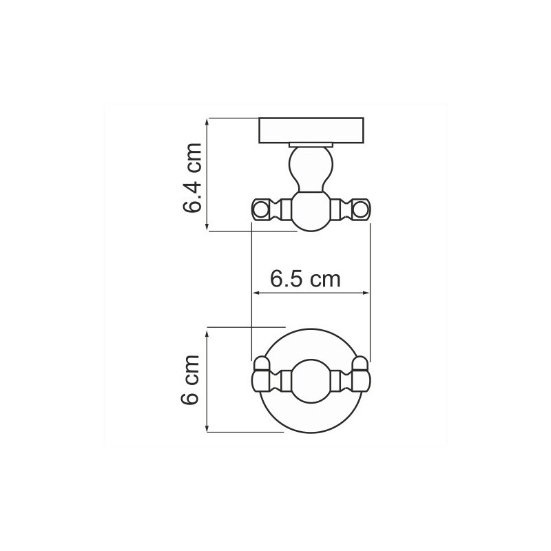 Крючок хром WasserKRAFT Regen K-6923D