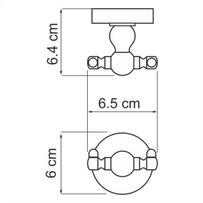 Крючок хром WasserKRAFT Nau K-7723D