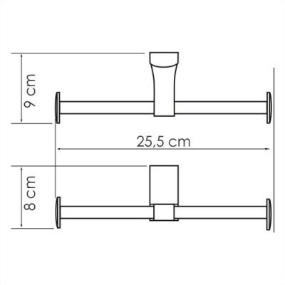 Держатель туалетной бумаги хром WasserKraft Leine K-5096D