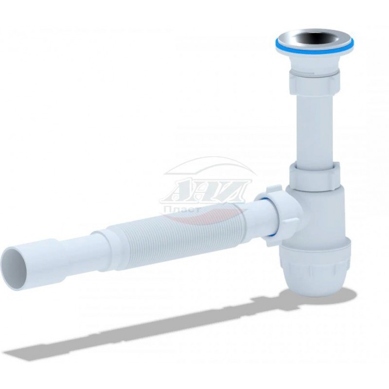 Сифон АНИ пласт Юнг 1 1/4"*32 с гофрированной трубой 32/40, BM1015