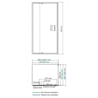 Душевой уголок 90x100x200см WasserKraft Berkel 48P18