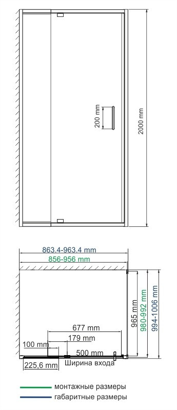 Душевой уголок 90x100x200см WasserKraft Berkel 48P18
