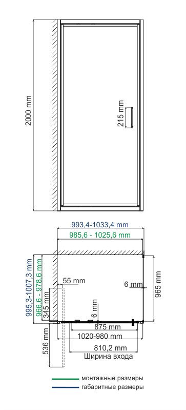 Душевой уголок 100x100x200см WasserKraft Salm 27I19