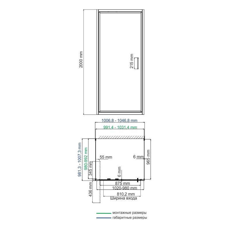 Душевой уголок 100x100x200см WasserKraft Salm 27I42