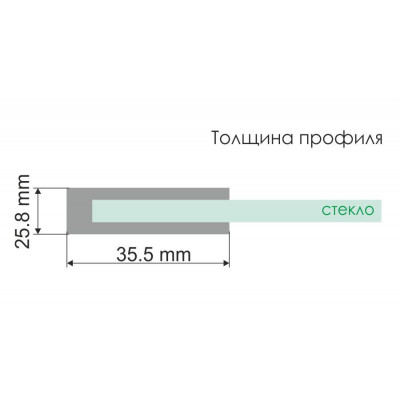 Душевая дверь 90x200см WasserKraft Weser 78F04