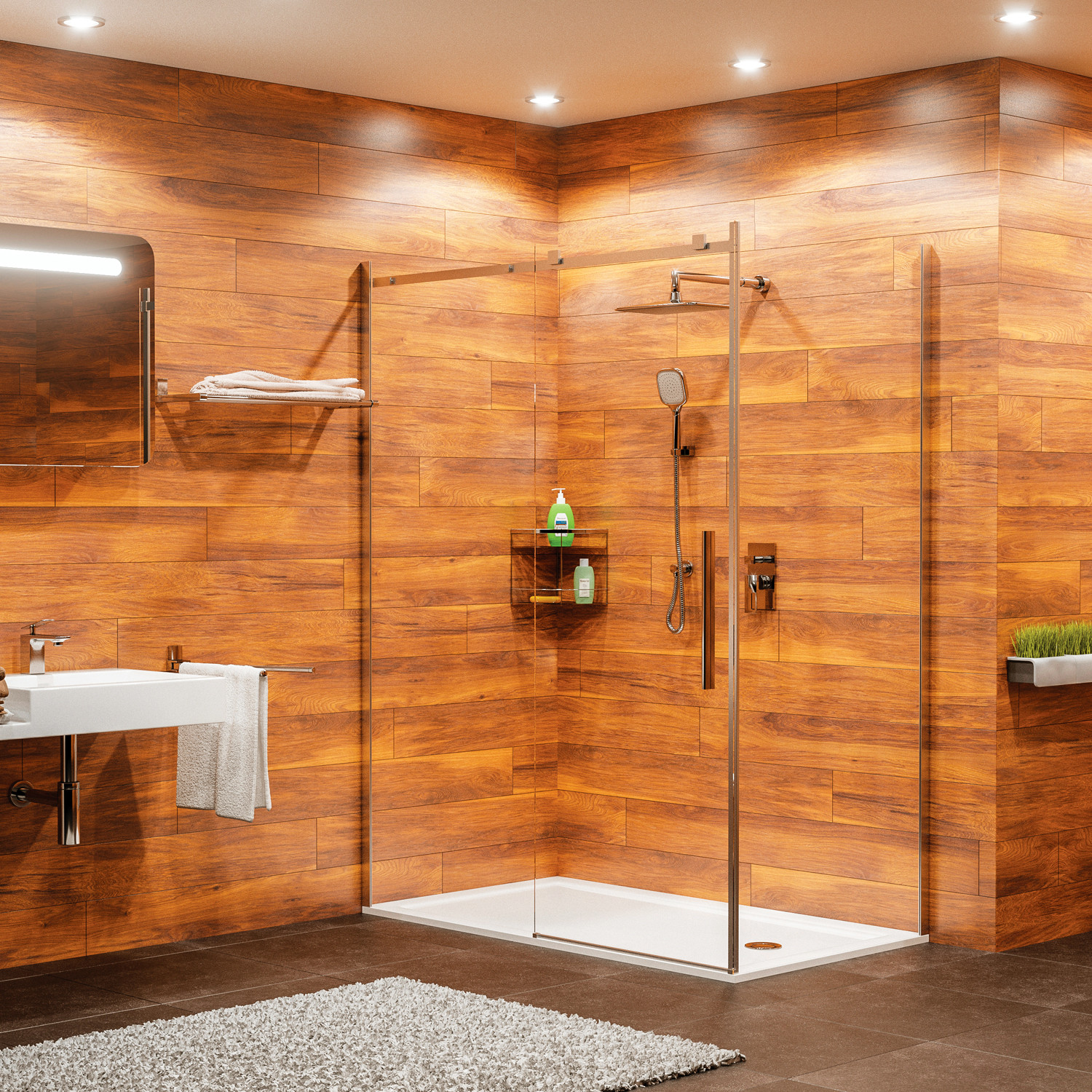 Душевой уголок 120x100x200см WasserKraft Alme 15R10