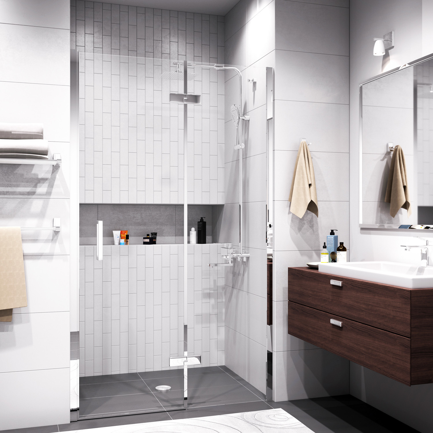 Душевая дверь правая 120x200см WasserKraft Aller 10H05R