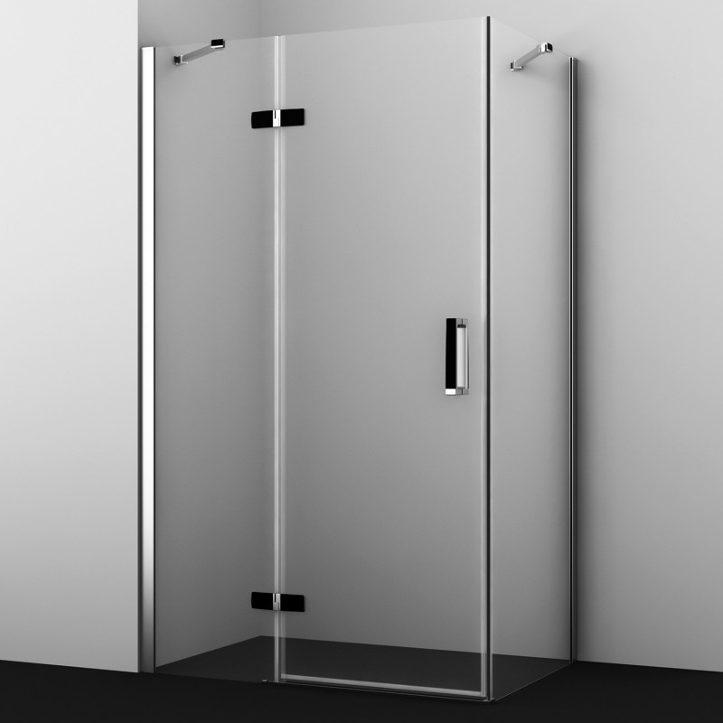 Душевой уголок левый 120x100x200см WasserKraft Aller 10H10LBLACK MATT