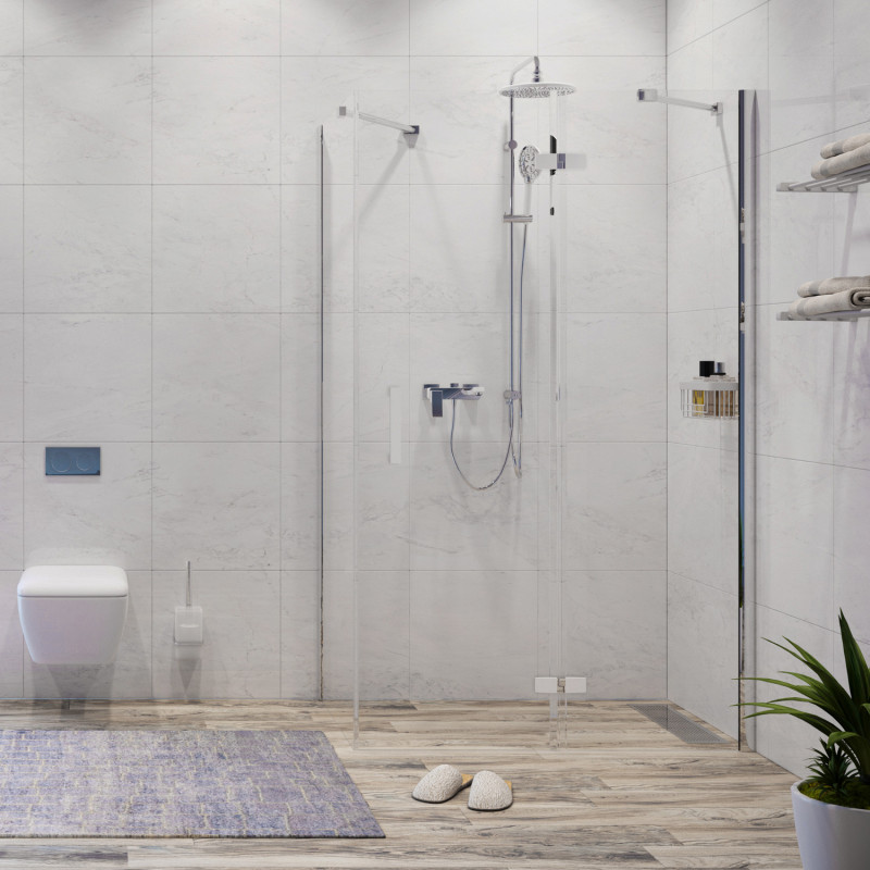 Душевой уголок правый 120x90x200см WasserKraft Aller 10H07RWHITE