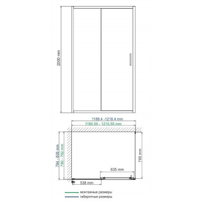 Душевой уголок 120x80x200см WasserKraft Main 41S06