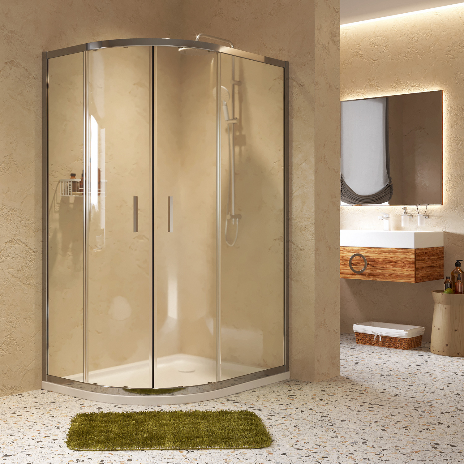 Душевой уголок 120x90x190см WasserKraft Lippe 45S24