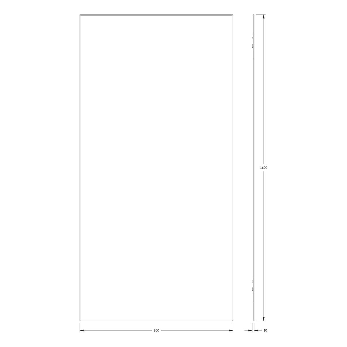 Зеркало 80x160см Evoform Standard с фацетом 15мм BY 0958