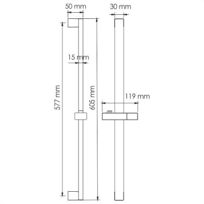 Стойка для душа хром WasserKRAFT A123