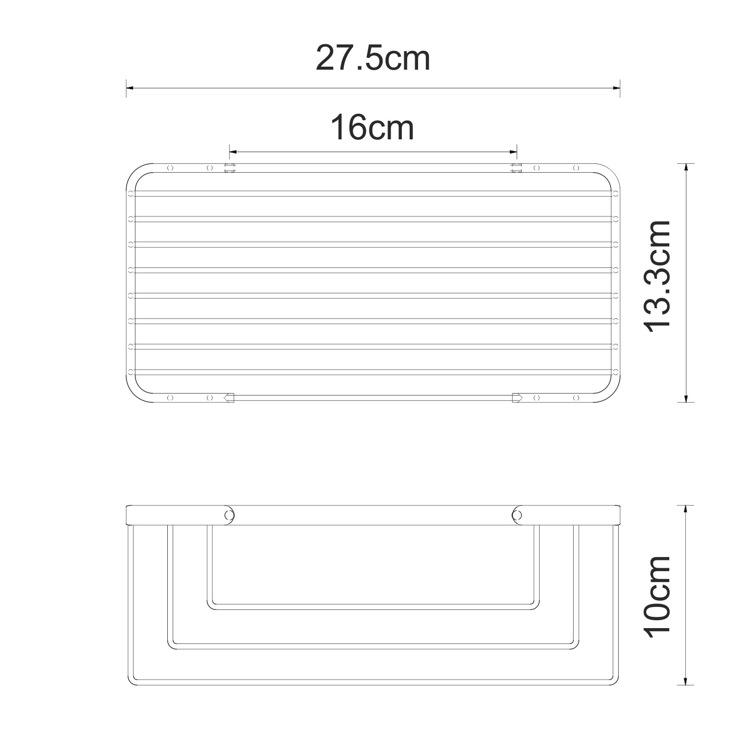 Полка металлическая белая WasserKRAFT K-711WHITE