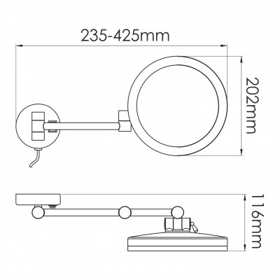Зеркало с подсветкой WasserKRAFT K-1004