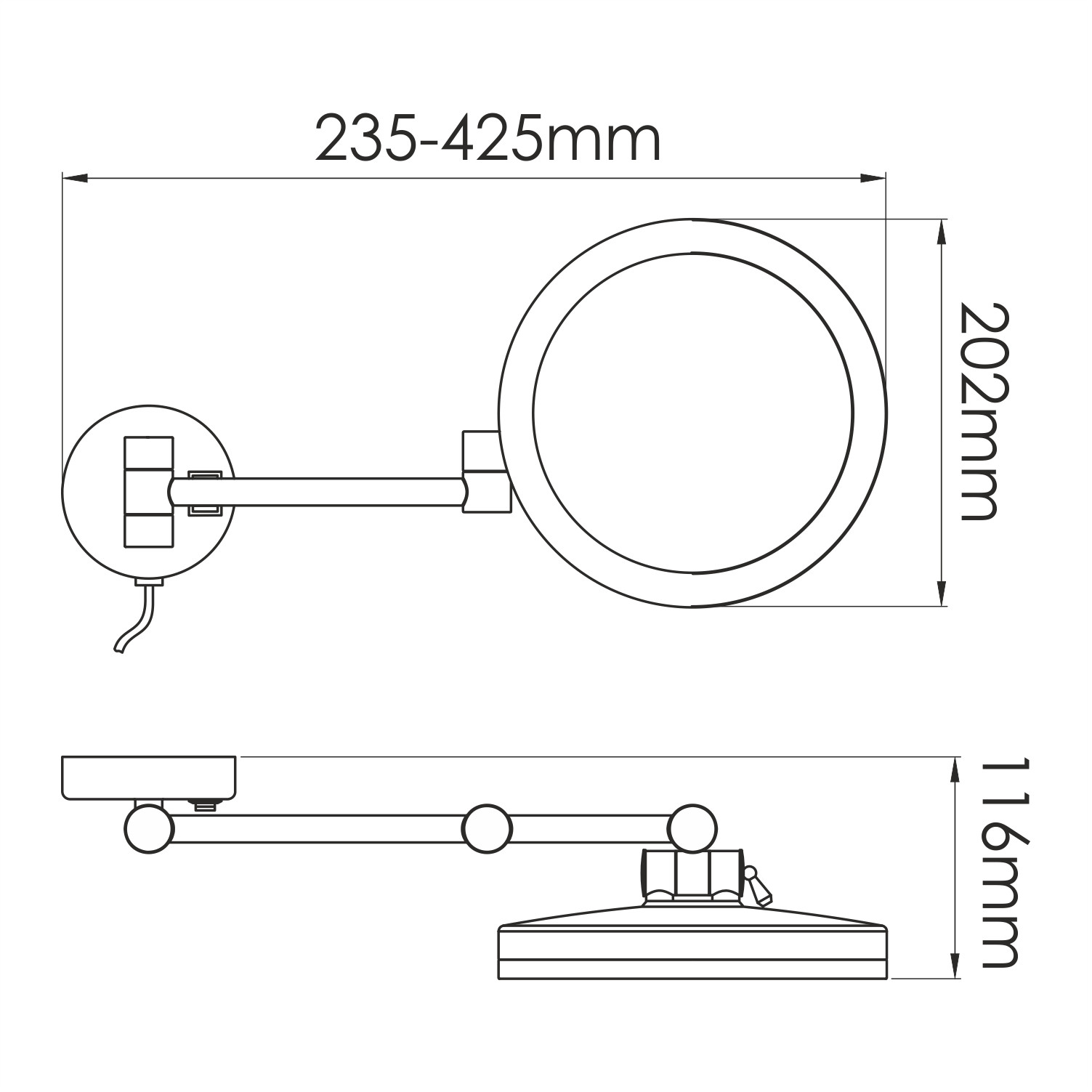 Зеркало с подсветкой WasserKRAFT K-1004