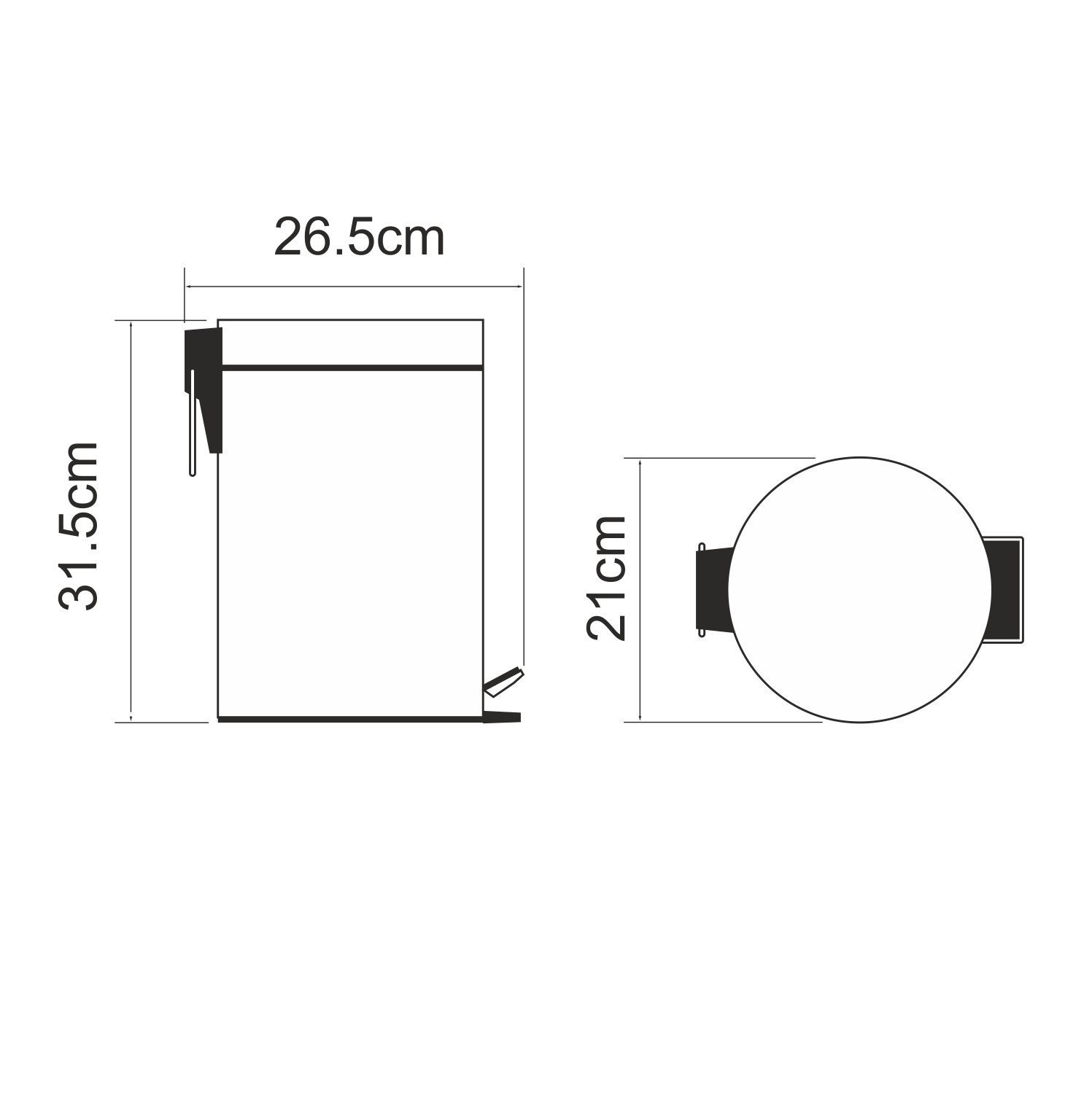 Напольное ведро белое 5 л WasserKRAFT K-635WHITE