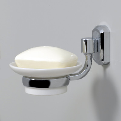 Мыльница фарфоровая хром WasserKraft K-28129