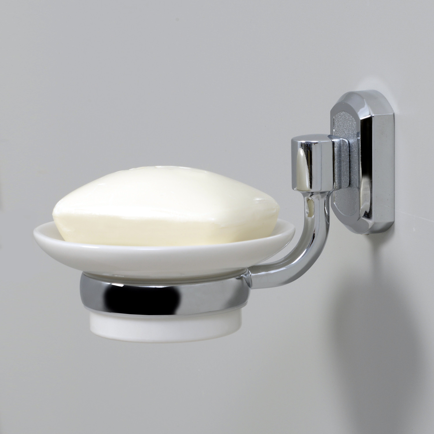 Мыльница фарфоровая хром WasserKraft K-28129