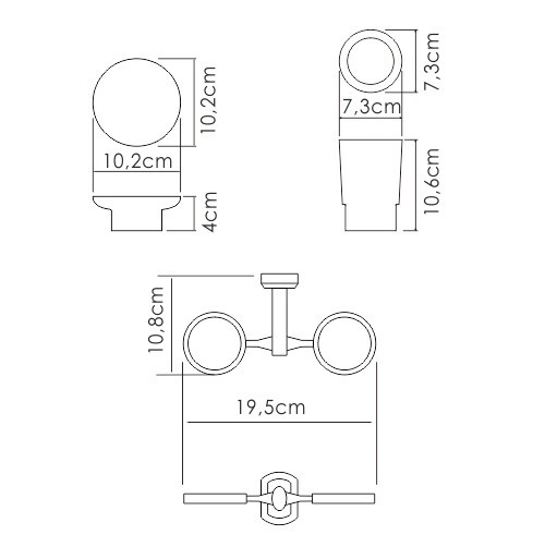 Держатель мыльницы и дозатора фарфоровый хром WasserKRAFT K-28126