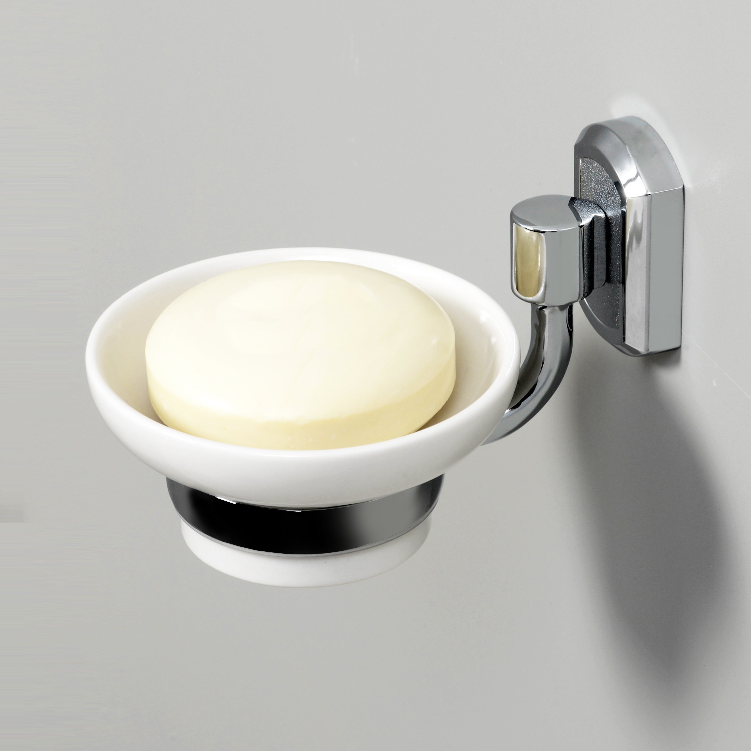 Мыльница фарфоровая хром WasserKraft K-24129