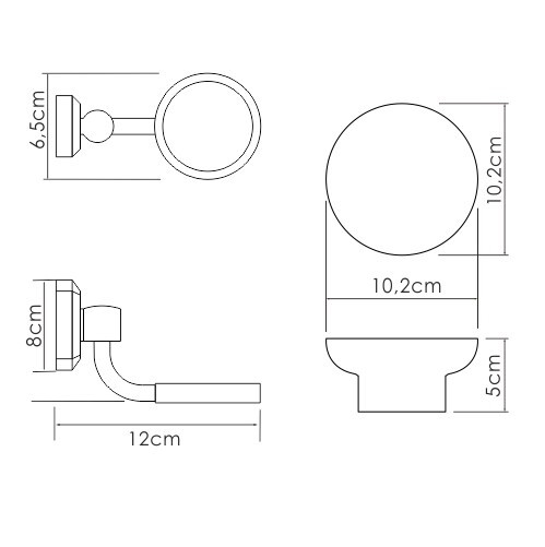 Мыльница фарфоровая хром WasserKraft K-24129