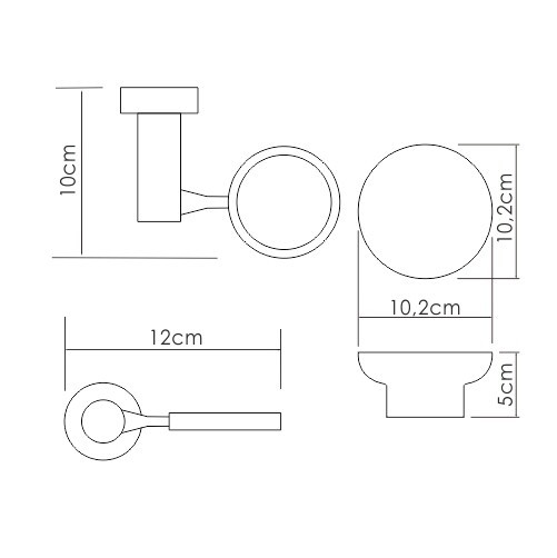 Мыльница фарфоровая хром WasserKraft K-24229