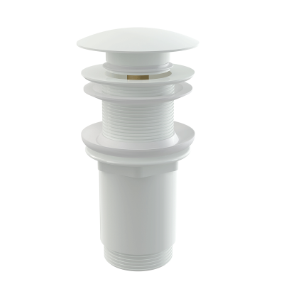 Донный клапан Alca Plast A395B click/clack 5/4", без перелива и большой белой заглушкой