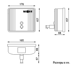  Диспенсер для мыла антивандальный Nofer 03004.B