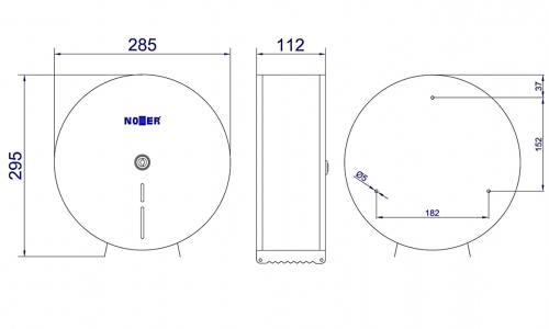 Диспенсер для туалетной бумаги белый Nofer 05001.XL.W