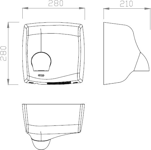 Сушилка для рук Nofer 01151.S