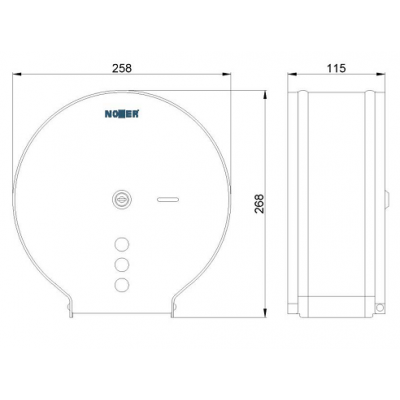 Диспенсер для туалетной бумаги белый Nofer 05006.W