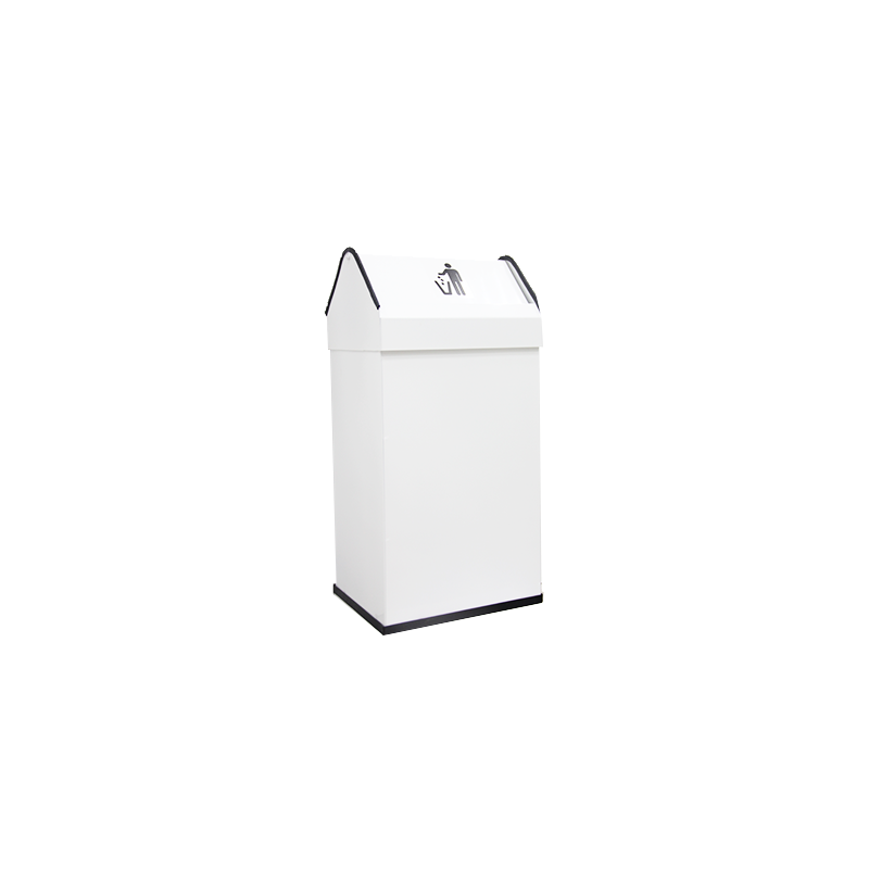 Напольное ведро из стали белое 40 л Nofer 14118.2 W