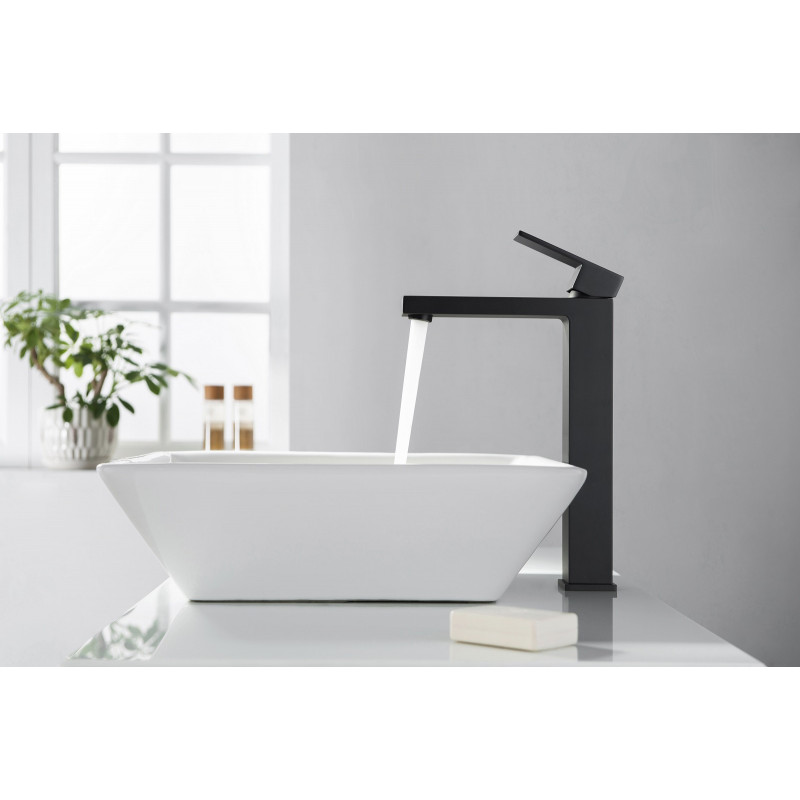 Смеситель для раковины чёрный Timo Selene 3061/03F