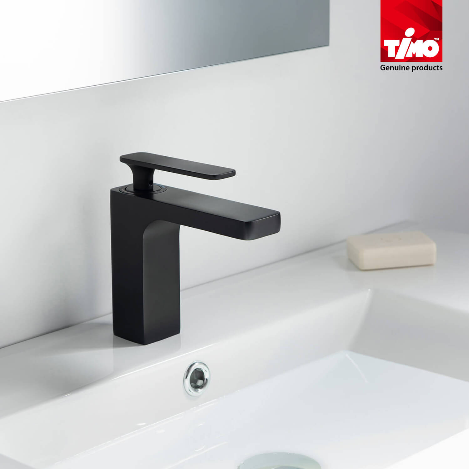 Смеситель для раковины чёрный Timo Torne 4361/03F