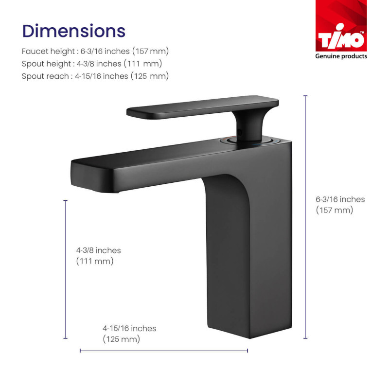 Смеситель для раковины с гигиеническим душем чёрный Timo Torne 4360/03G