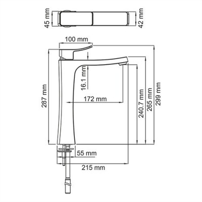 Смеситель для раковины WasserKRAFT Aller 1063H хром