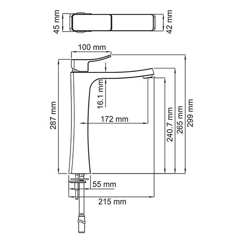 Смеситель для раковины WasserKRAFT Aller 1063H хром