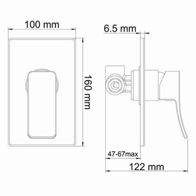 Смеситель для душа WasserKRAFT Aller 10651WHITE белый/хром