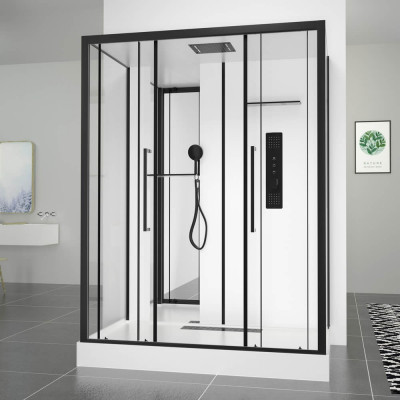 Душевая кабина 160х85х215 см, Black & White, G8030