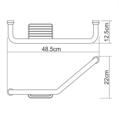 Поручень для ванны с мыльницей WasserKRAFT K-1077Left