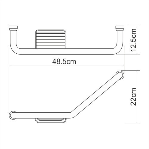 Поручень для ванны с мыльницей WasserKRAFT K-1077Left