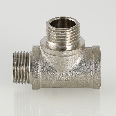 Тройник В-Н-Н 1/2" с двумя переходами на наружную резьбу Valtec VTr.133.N.0004
