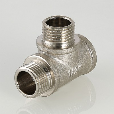 Тройник В-Н-Н 1/2" с двумя переходами на наружную резьбу Valtec VTr.133.N.0004