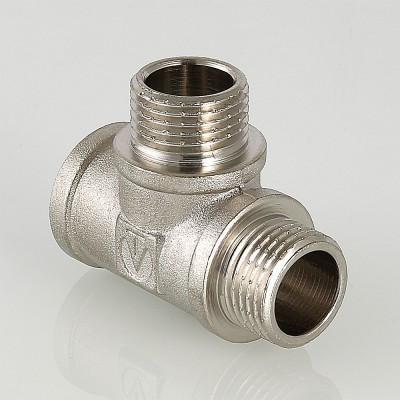 Тройник В-Н-Н 1/2" с двумя переходами на наружную резьбу Valtec VTr.133.N.0004