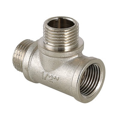 Тройник В-Н-Н 1/2" с двумя переходами на наружную резьбу Valtec VTr.133.N.0004