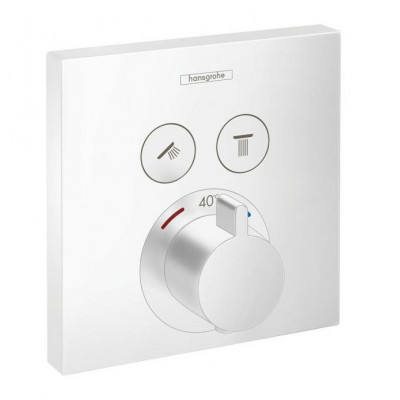 Термостат Hansgrohe ShowerSelect скрытого монтажа для 2 потребителей белый 15763700